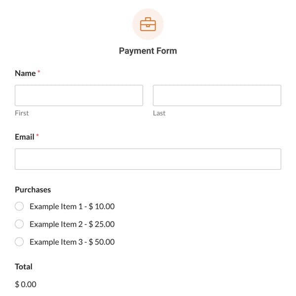 Payment Form Template