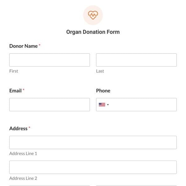 Organ Donation Form Template