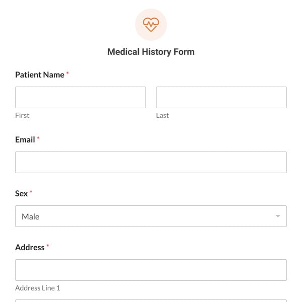 Medical History Form Template
