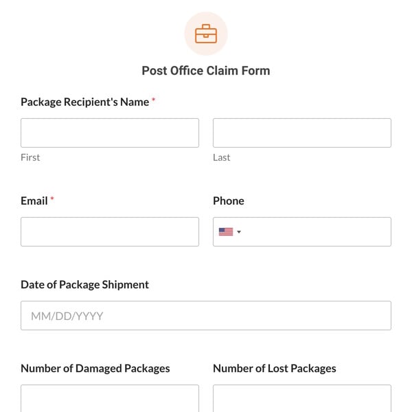Post Office Claim Form Template