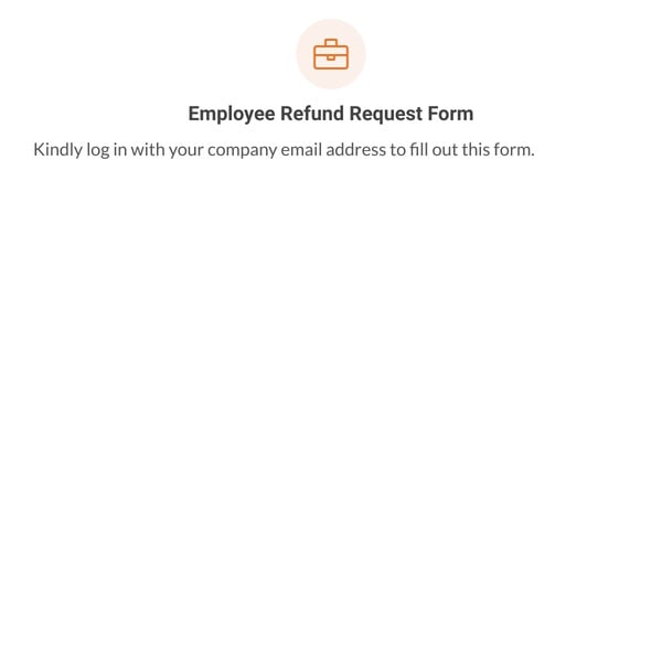 Employee Refund Request Form Template