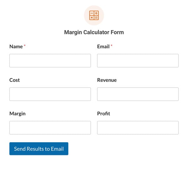 Margin Calculator Form Template