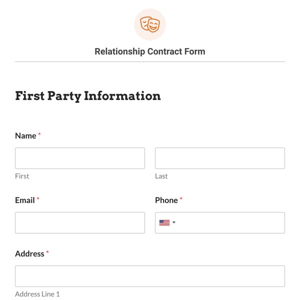 Relationship Contract Form Template