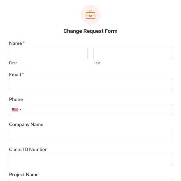 Change Request Form Template