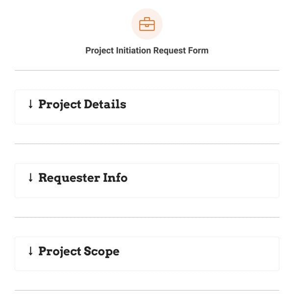 Project Initiation Request Form Template
