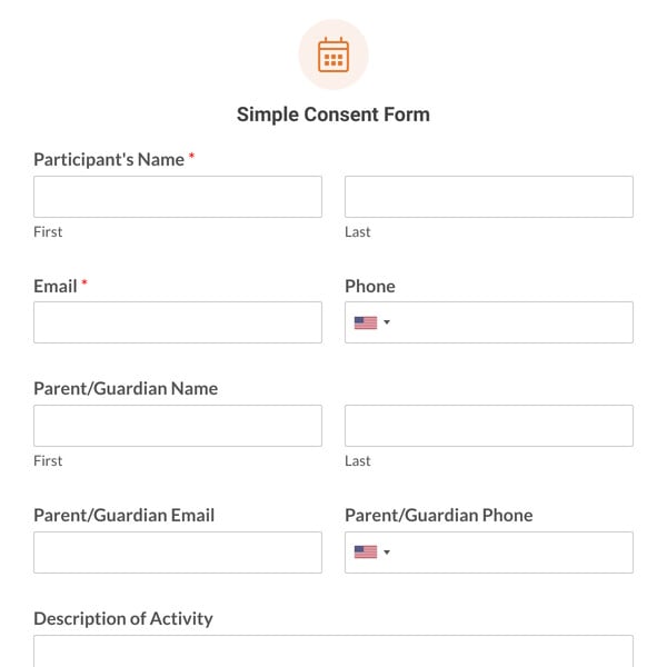 Simple Consent Form Template