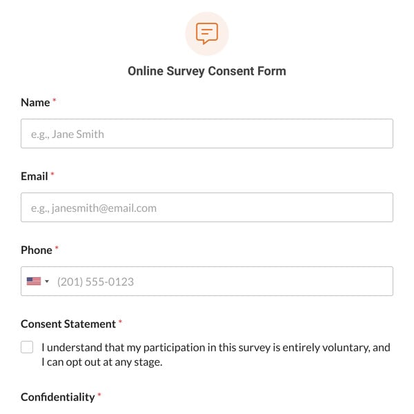 Online Survey Consent Form Template