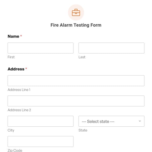 Fire Alarm Testing Form Template