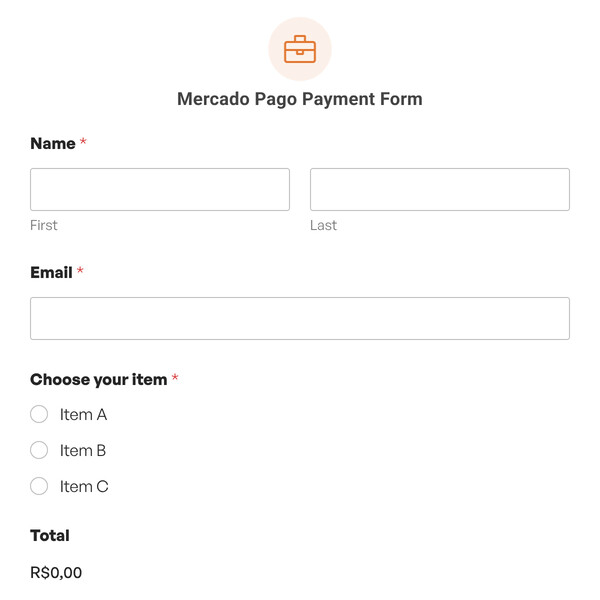 Mercado Pago Payment Form Template