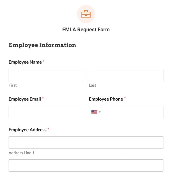 FMLA Request Form Template
