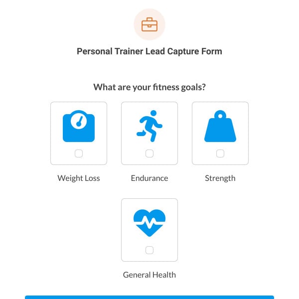 Personal Trainer Lead Capture Form Template
