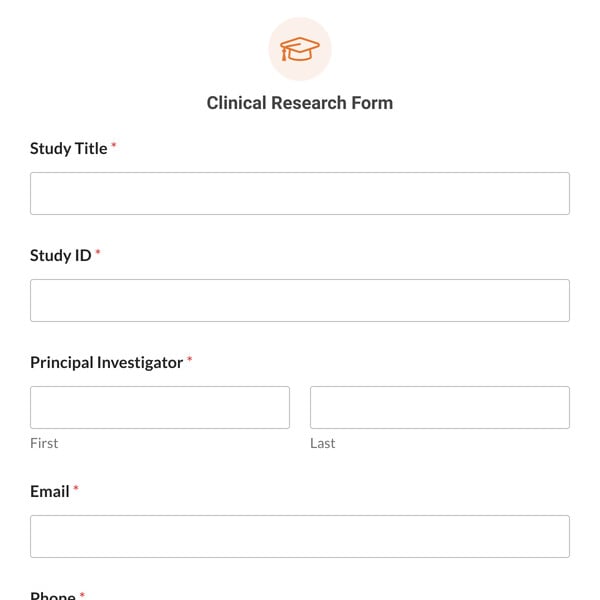 Clinical Research Form Template