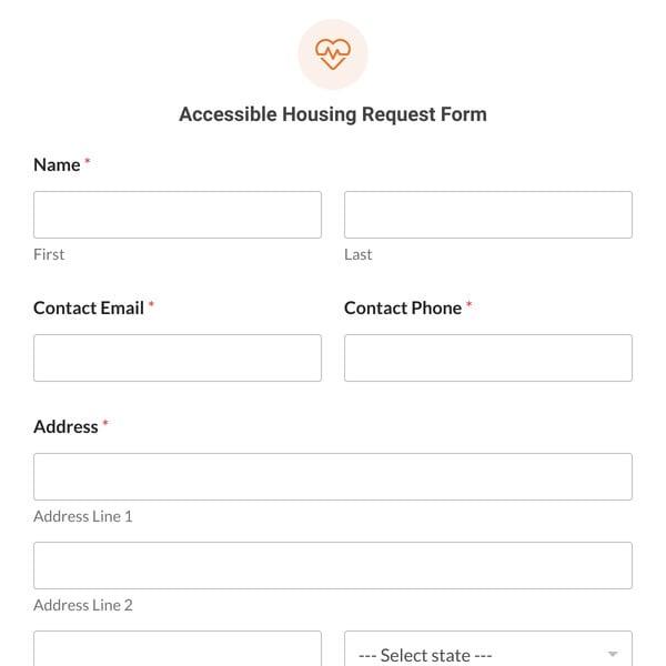 Accessible Housing Request Form Template