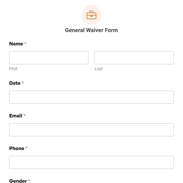 General Waiver Form Template