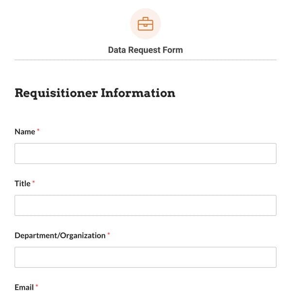 Data Request Form Template