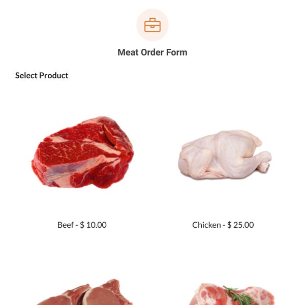 Meat Order Form Template
