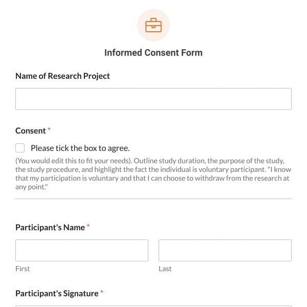 Informed Consent Form Template