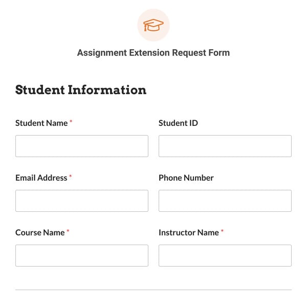 Assignment Extension Request Form Template