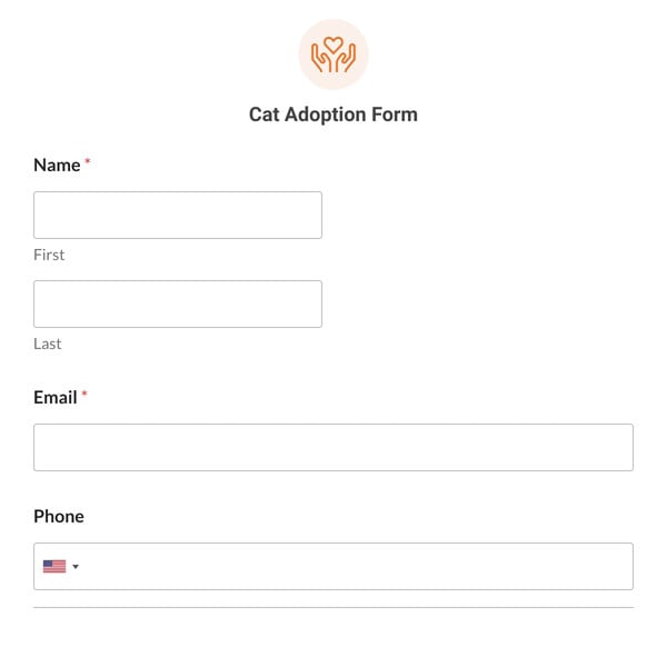 Cat Adoption Form Template