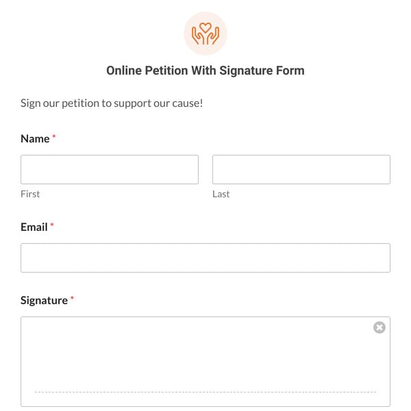 Online Petition With Signature Form Template