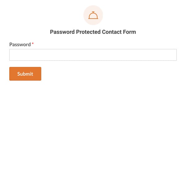 Password Protected Contact Form Template