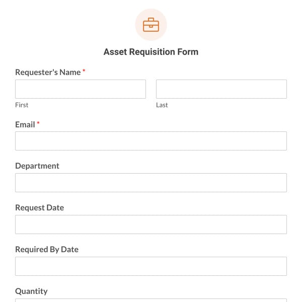 Asset Requisition Form Template