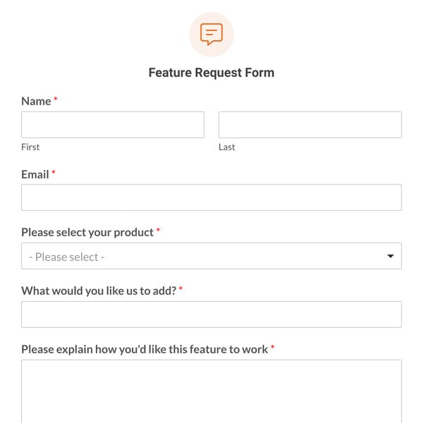 Feature Request Form Template