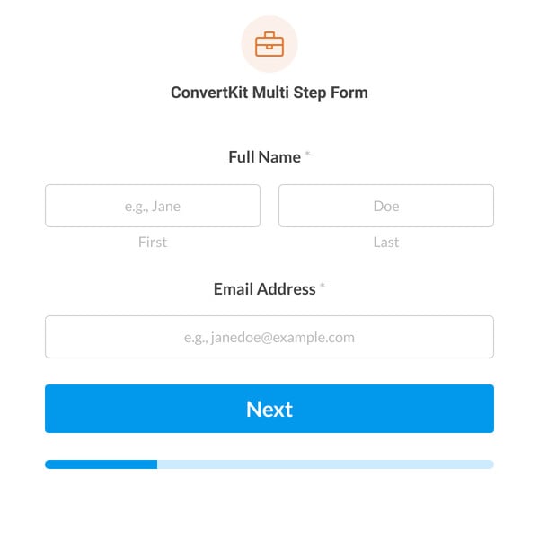 ConvertKit Multi Step Form Template