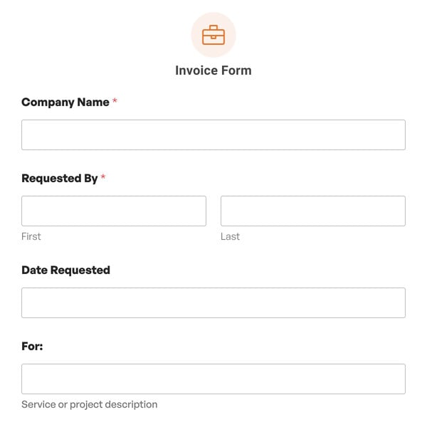Invoice Form Template