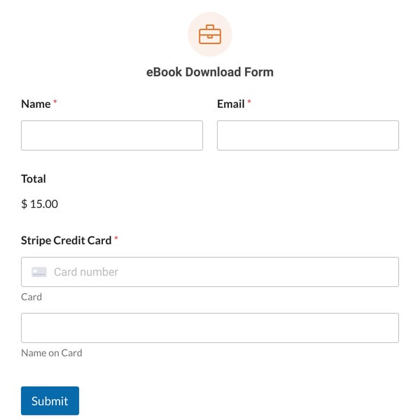 eBook Download Form Template