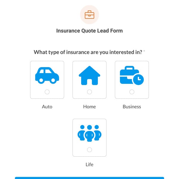Insurance Quote Lead Form Template