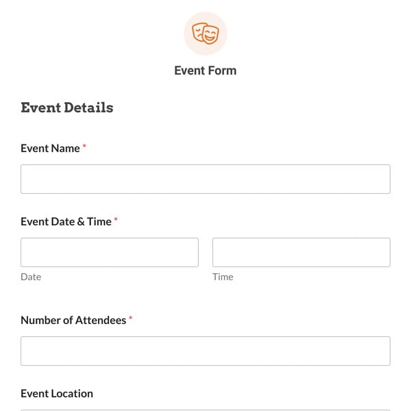 Event Form Template