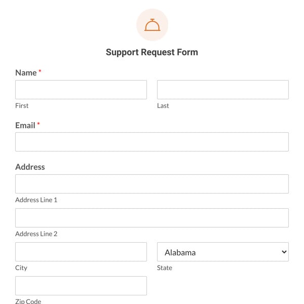 Support Request Form Template