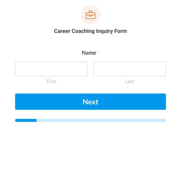 Career Coaching Inquiry Form Template