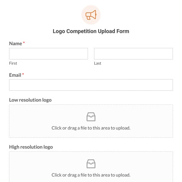 Logo Competition Upload Form Template