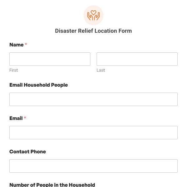 Disaster Relief Location Form Template