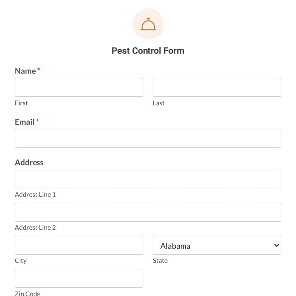 Pest Control Form Template