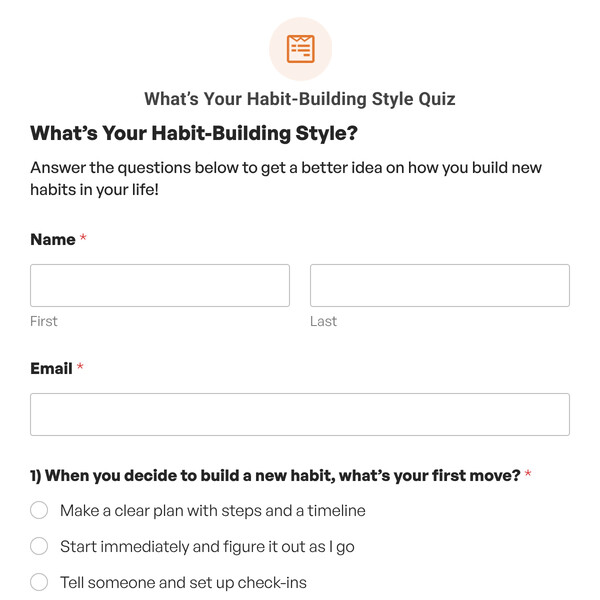 What’s Your Habit-Building Style Quiz Template