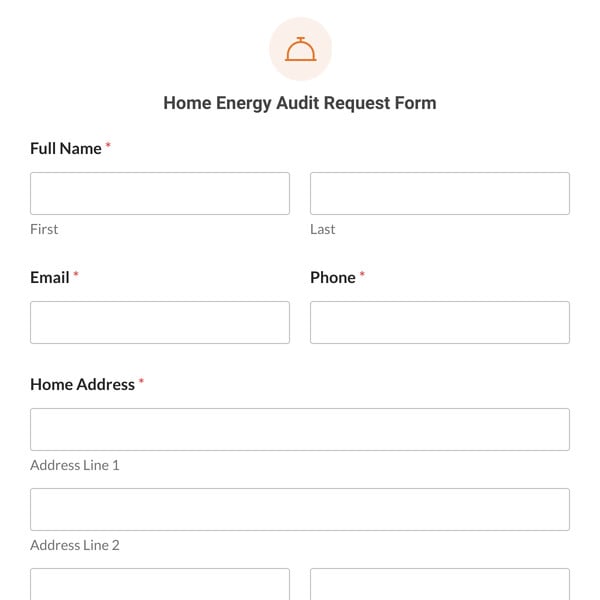 Home Energy Audit Request Form Template