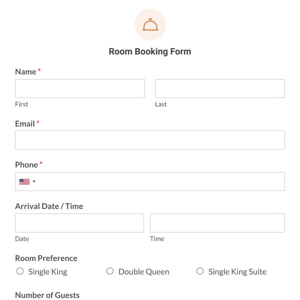 Room Booking Form Template