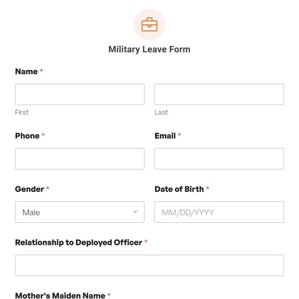 Military Leave Form Template