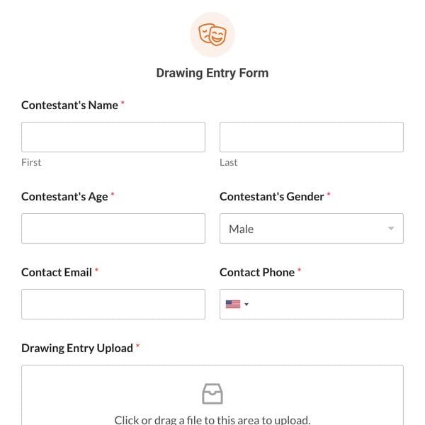 Drawing Entry Form Template