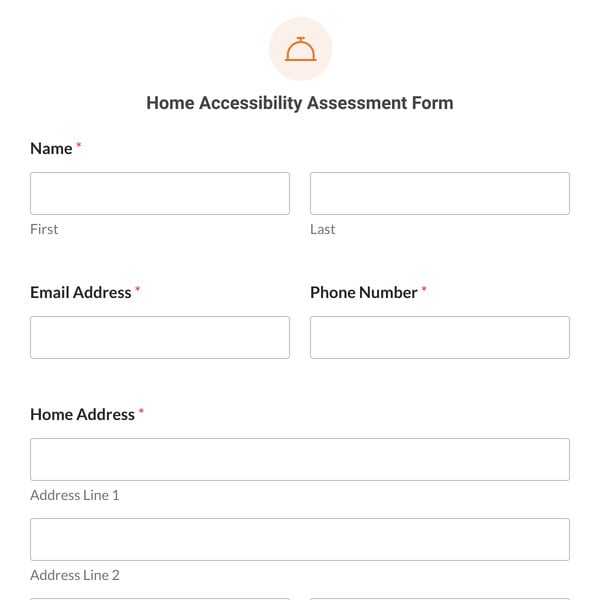 Home Accessibility Assessment Form Template