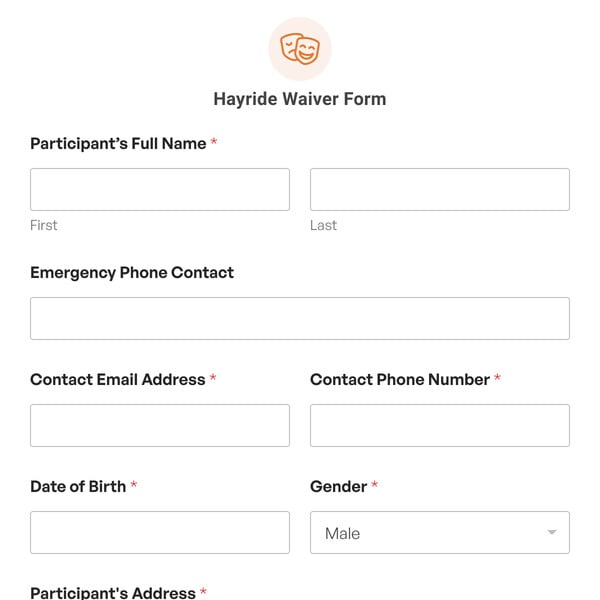 Hayride Waiver Form Template