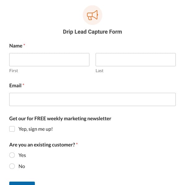 Drip Lead Capture Form Template