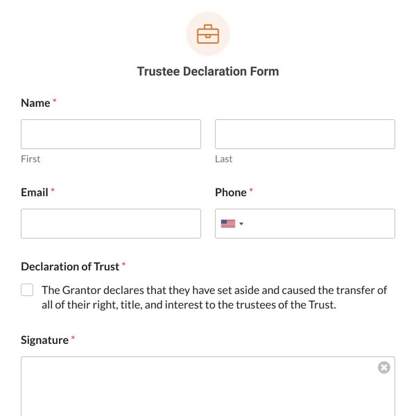 Trustee Declaration Form Template
