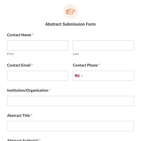 Abstract Submission Form Template