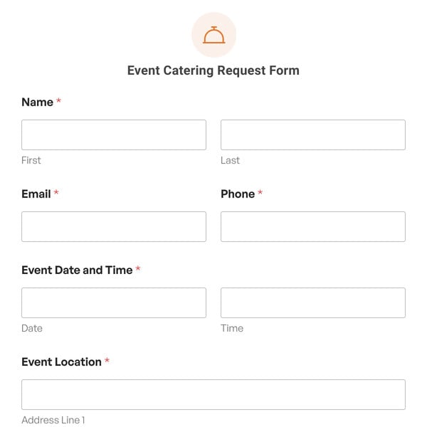 Event Catering Request Form Template