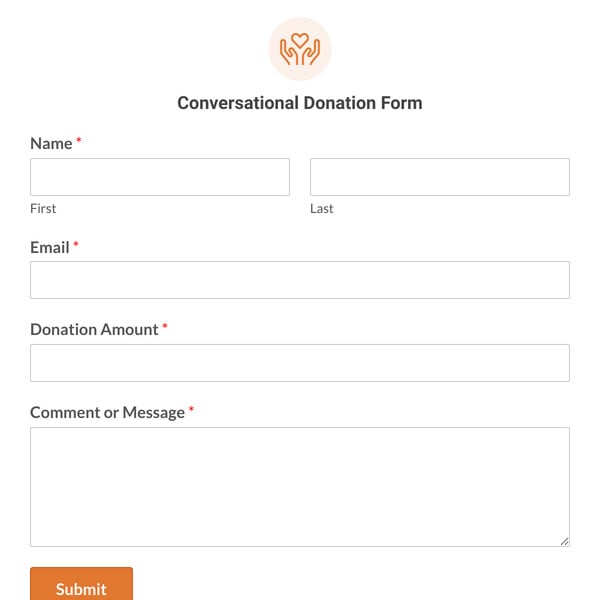 Conversational Donation Form Template