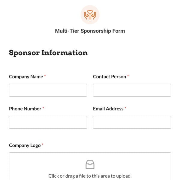 Multi-Tier Sponsorship Form Template